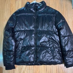 Fashion Nova Shiny Black Puffer Jacket